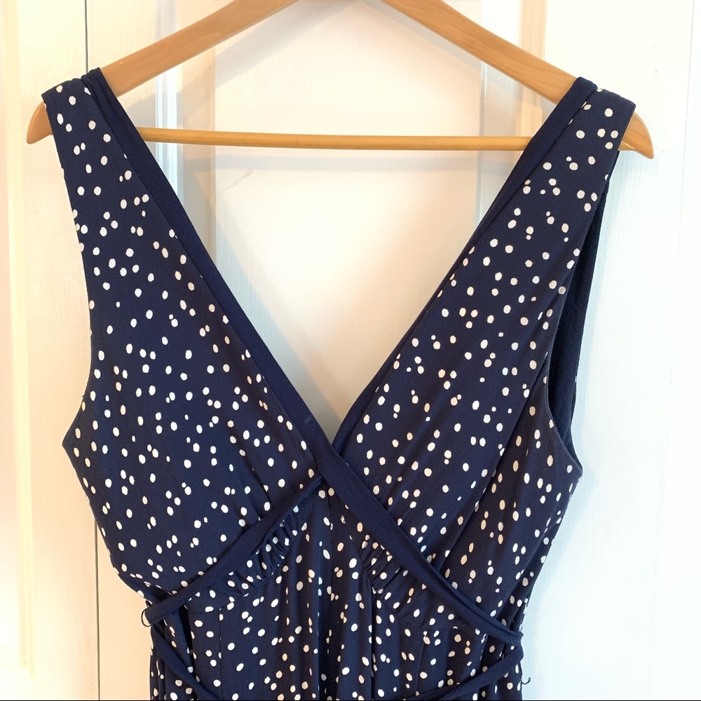 HD Women's Navy Polka Dot Jumpsuit - Picture 6 of 9